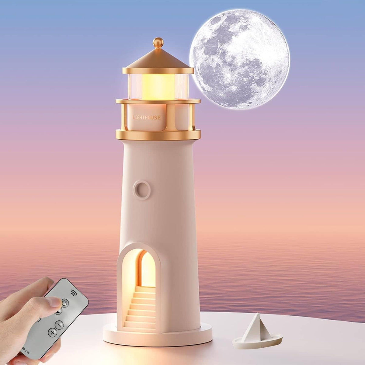 LunaTune™ Bluetooth Moon Projector Lighthouse Lamp