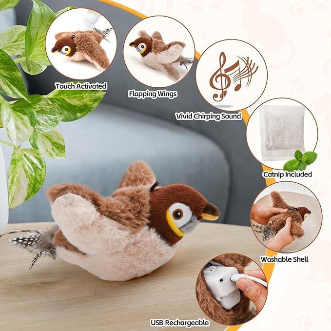 MeowFlap™ Rechargeable Bird Toy