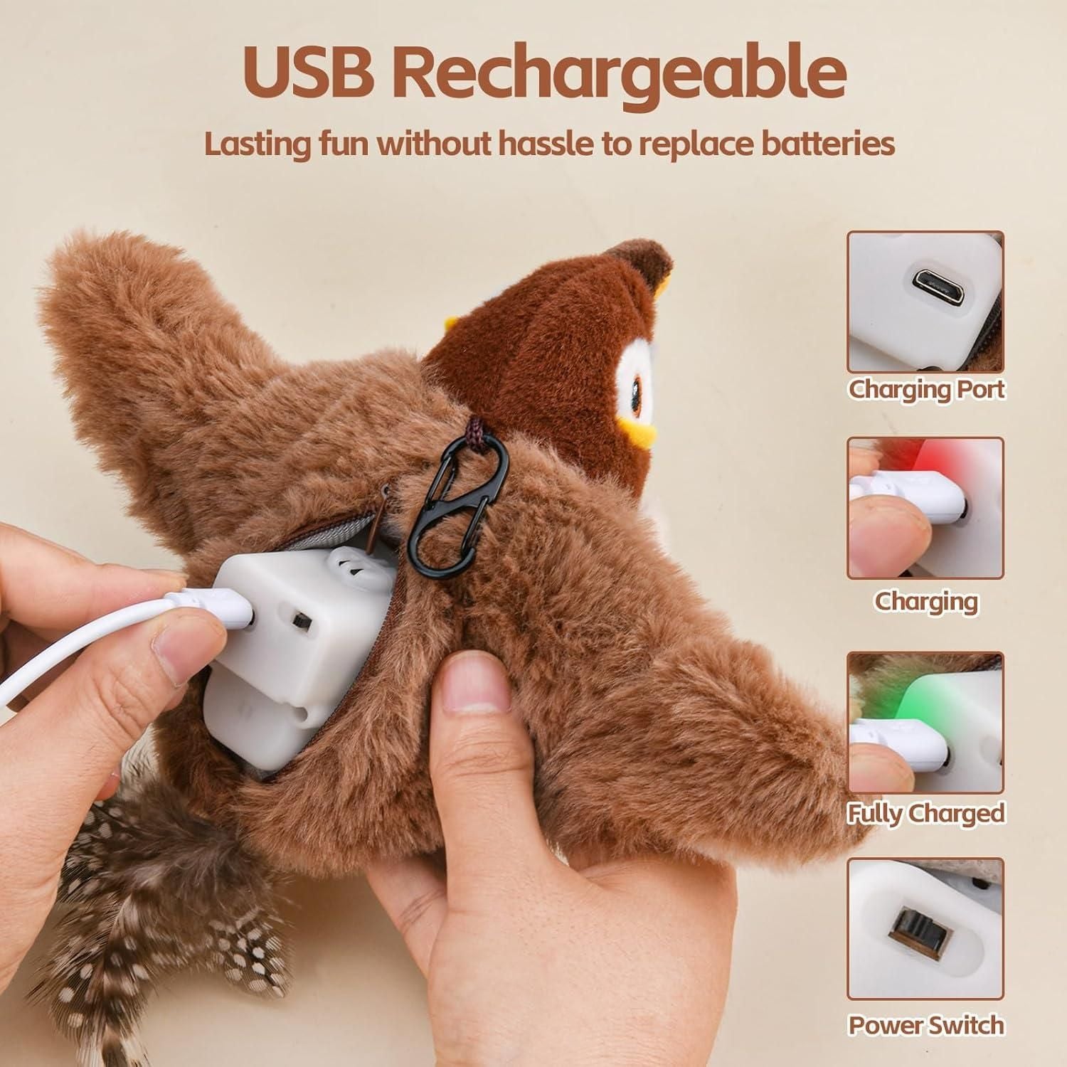 MeowFlap™ Rechargeable Bird Toy