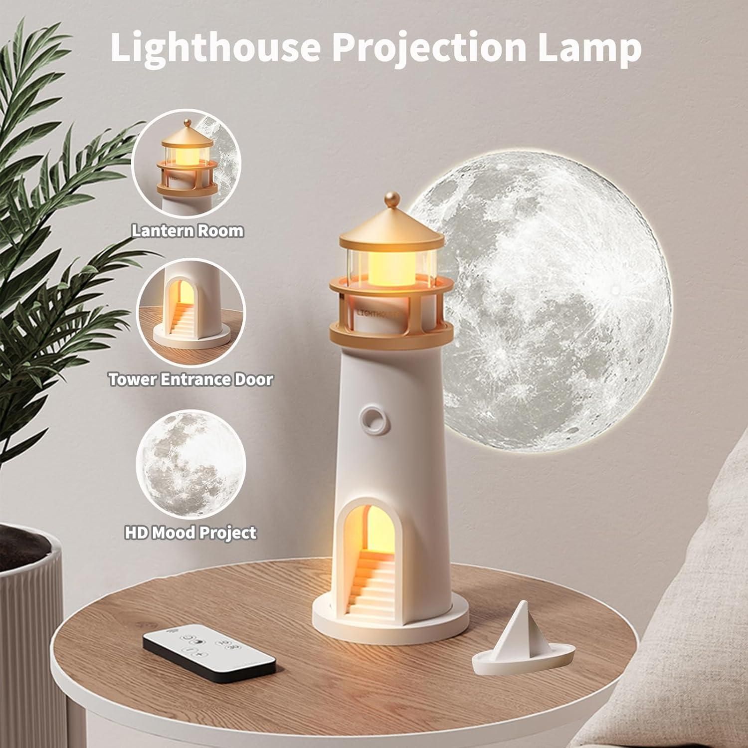 LunaTune™ Bluetooth Moon Projector Lighthouse Lamp