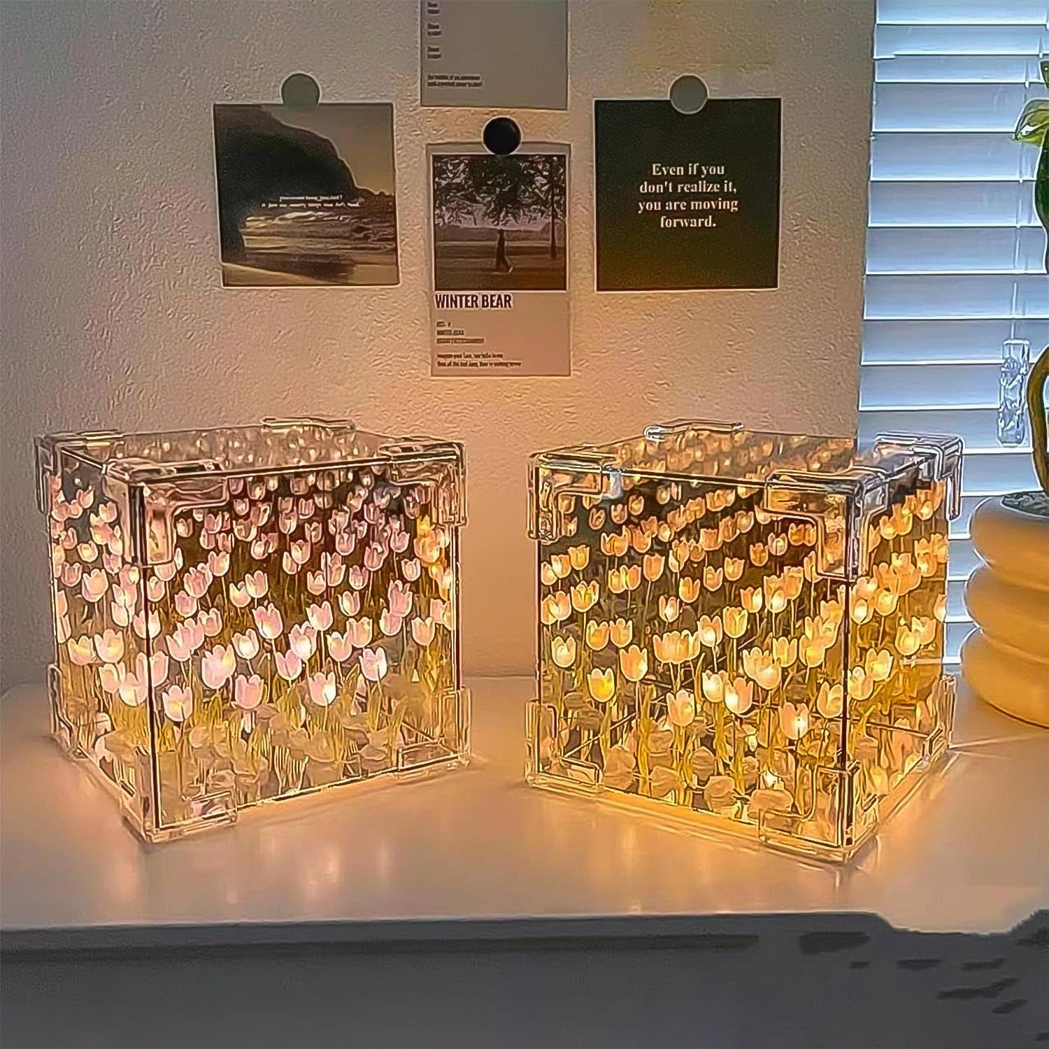 Cube Tulip Decorative Nights Lamp