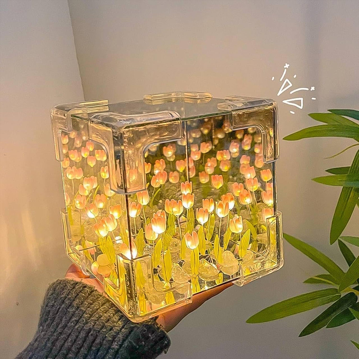 Cube Tulip Decorative Nights Lamp